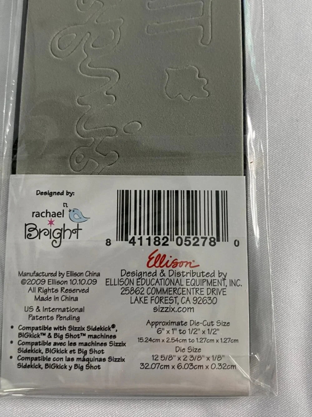 Sizzix Sizzlits Blessings Family Thanksgiving Decorative Strip Die